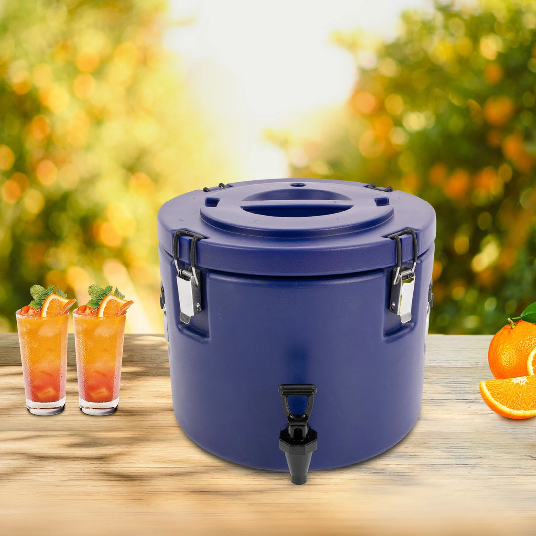 20L/5.3Gal Blue 304 Stainless Steel Insulated Beverage Dispenser W/ Faucet, Portable Double-Walled Vacuum Insulated Drink Cooler
