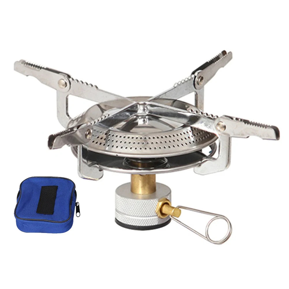 Outdoor Camping Gas Stove Portable Cooking Stove with Storage Bag Lightweight Stove Head for Hiking Climbing Fishing