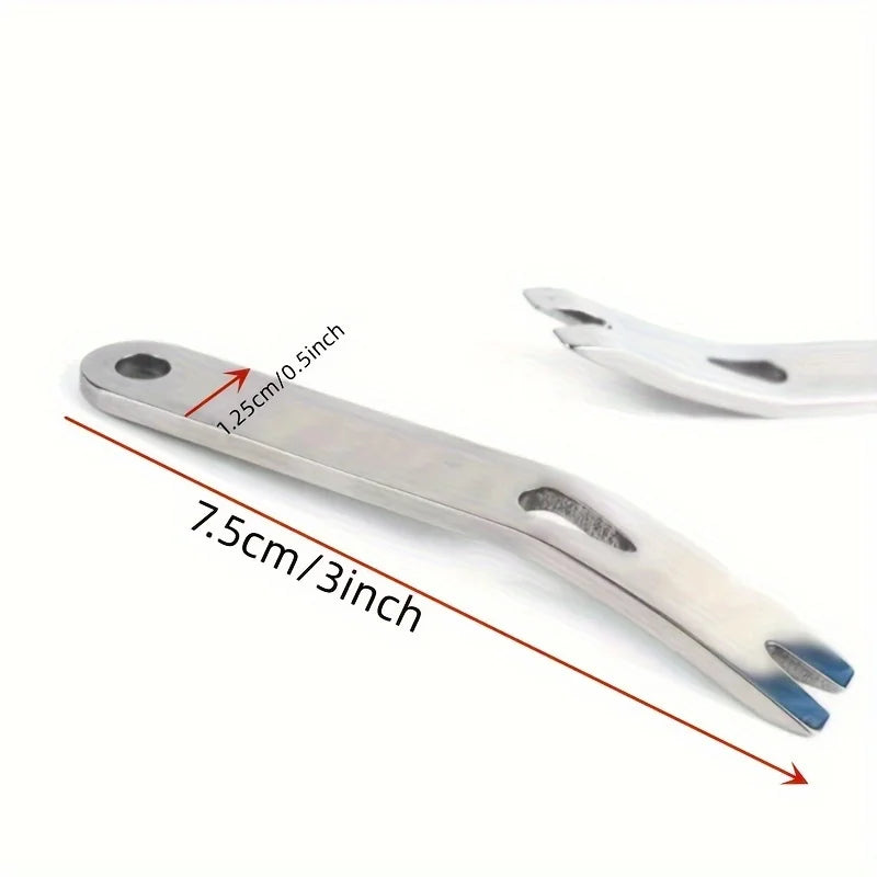 Stainless Steel Mini Crank Crowbar and Pocket Pry Bar - Keychain Multi Tool for Survival, Camping, and EDC