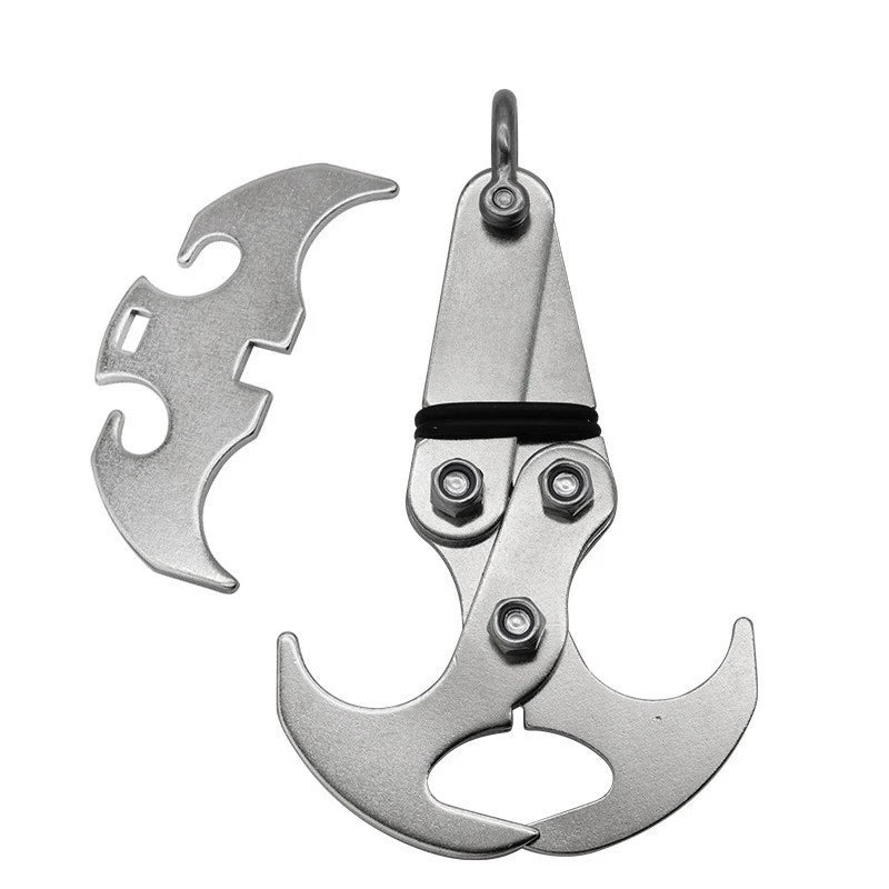 Survival Claw Multi-functional Stainless Steel Hook Portable Outdoor Camping Trekking Climbing Folding Tool Gravity Hook
