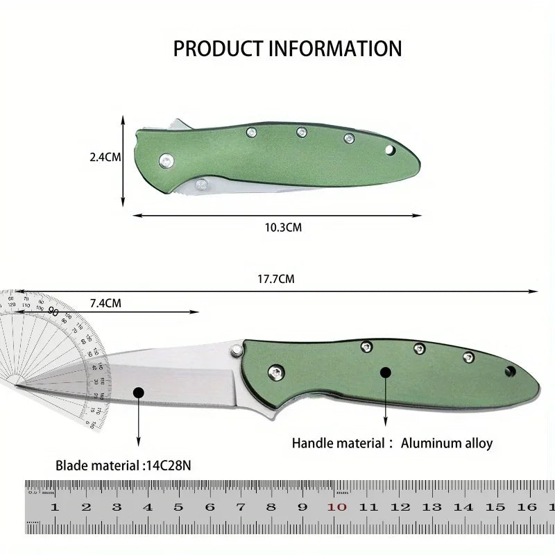KS 1660 Folding Knife Aluminum Blade Outdoor Camping Adventure Sharp Cut Portable Survival Daily Carry A Multi-purpose Knives