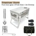 Ultralight Mini Titanium Tent Stove Outdoor Folding Tent Heater Portable Wood Burner Brazier Camping Wood Burning Furnace