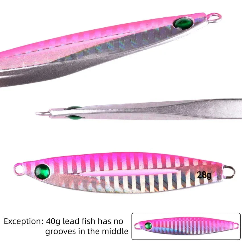 5pcs Metal Jig Fishing Lure Weights 10g-40g Trolling Hard Bait Bass Fishing Bait Tackle Trout Jigging Lure Jigs Saltwater Lures