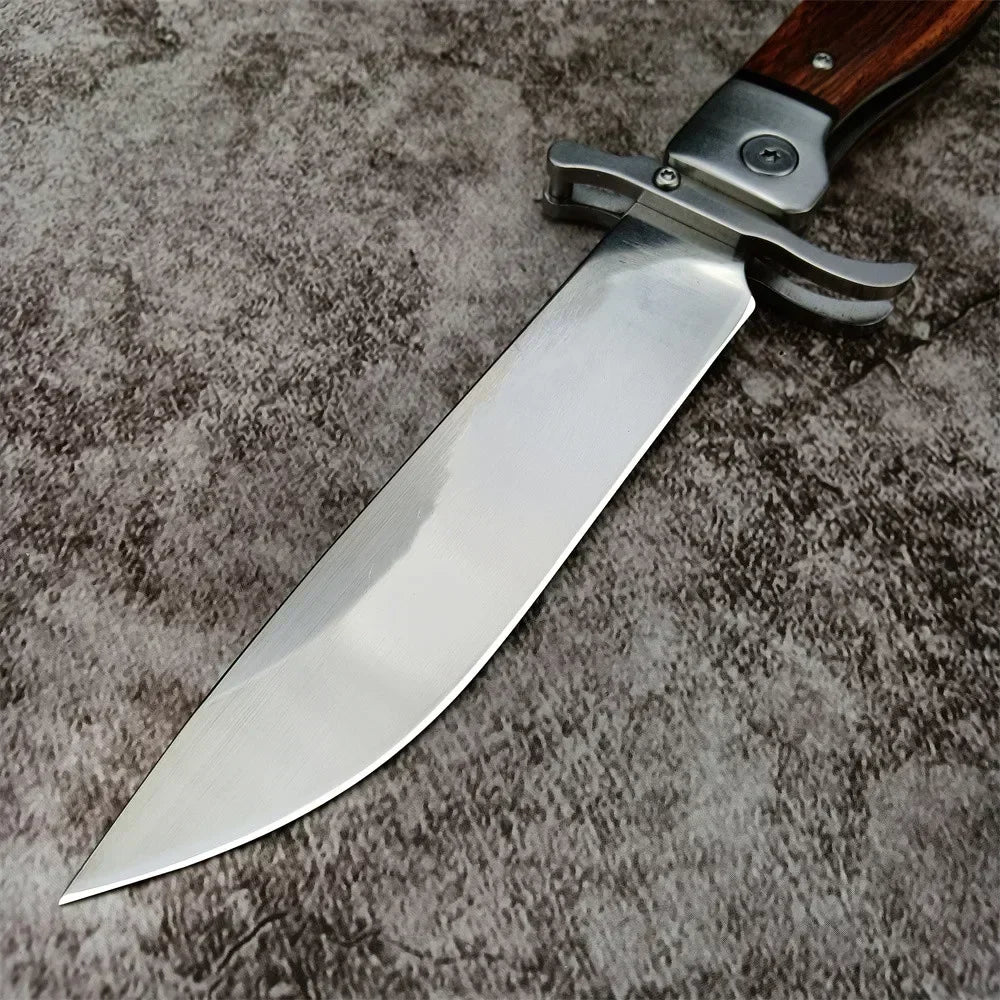Russian Finka NKVD KGB Folding Knife 440C Blade Rosewood Handle Outdoor Hunting Camping Military Knives Tactical Pocket EDC Tool