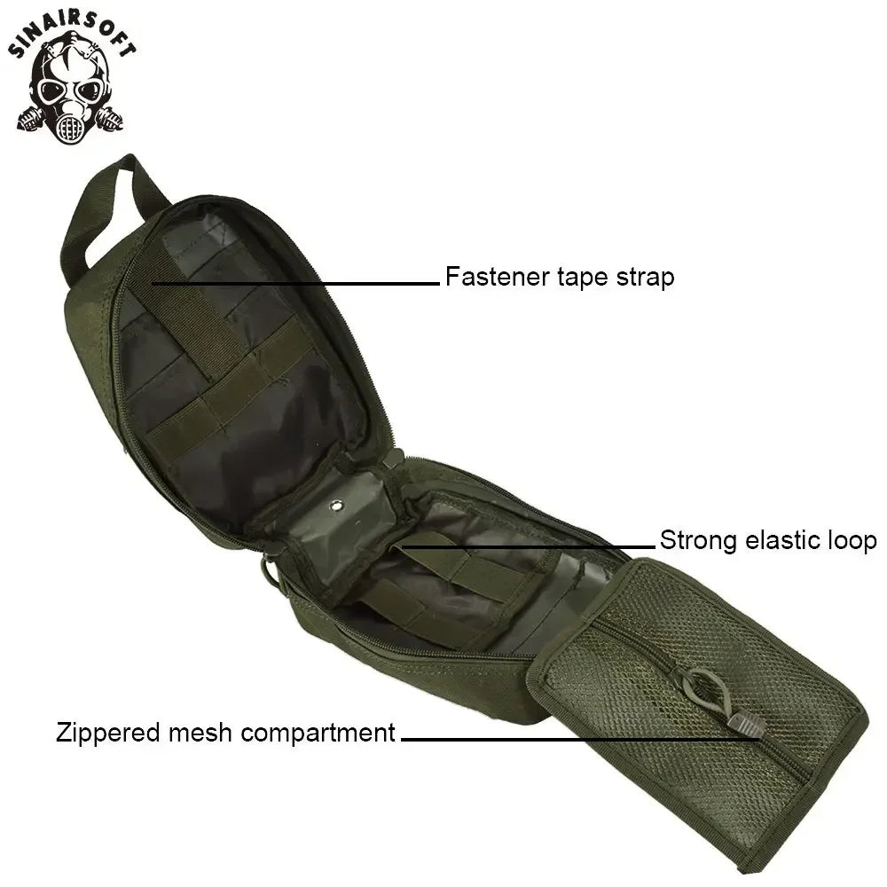 SINAIRSOFT Tactical First Aid Kit Medical Kit Emergency Outdoor Camping Emergency Survival Tool Storage Bag Molle Pouch