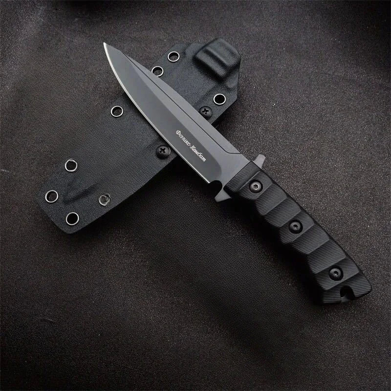 Russia Straight Knife Nylon Glass Fibre Handle DC53 Blade with Scabbard Wilderness Survival Battle Defense Sharp Utility Knives