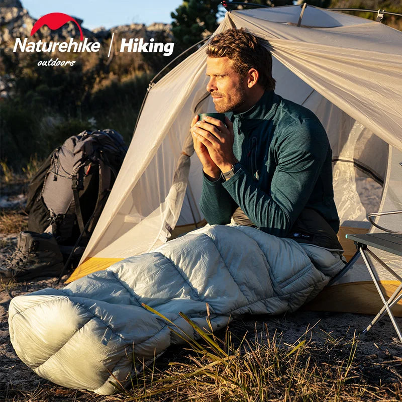 Naturehike FIREWORKS 860FP Goose Down Sleeping Bag Ultralight Winter Sleeping Bag Adult Mummy Style Thickened Keep Warm -9℃~9℃