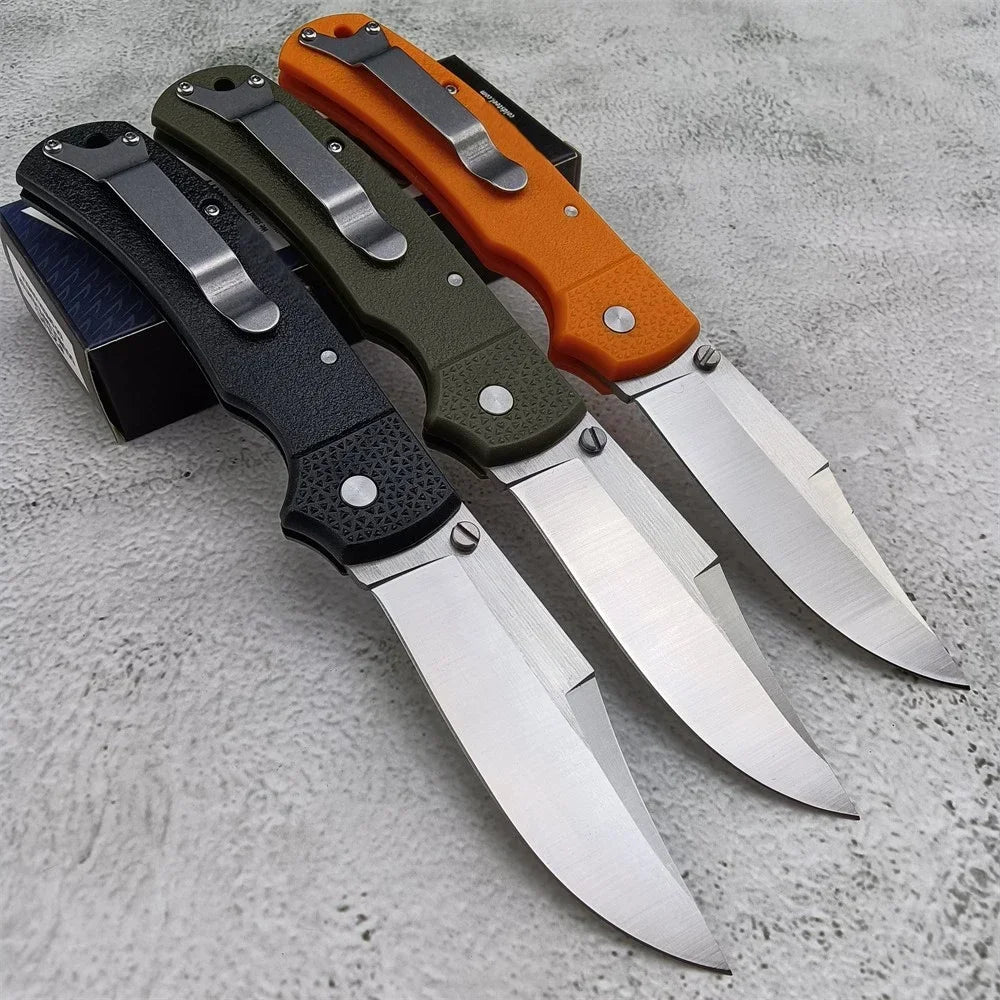 Outdoor EDC Camping Folding Knife 3.5 Satin Plain 8Cr13Mov Blade Nylon Handle High Quality Self Defense Pocket Knives