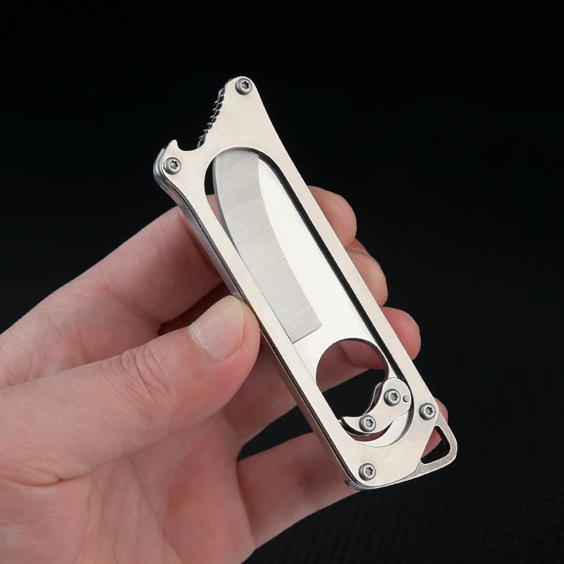 New Stainless Steel Sharp Outdoor Camping Handle, Portable Meat Handle, Unboxing Fruit Knife for Self-defense