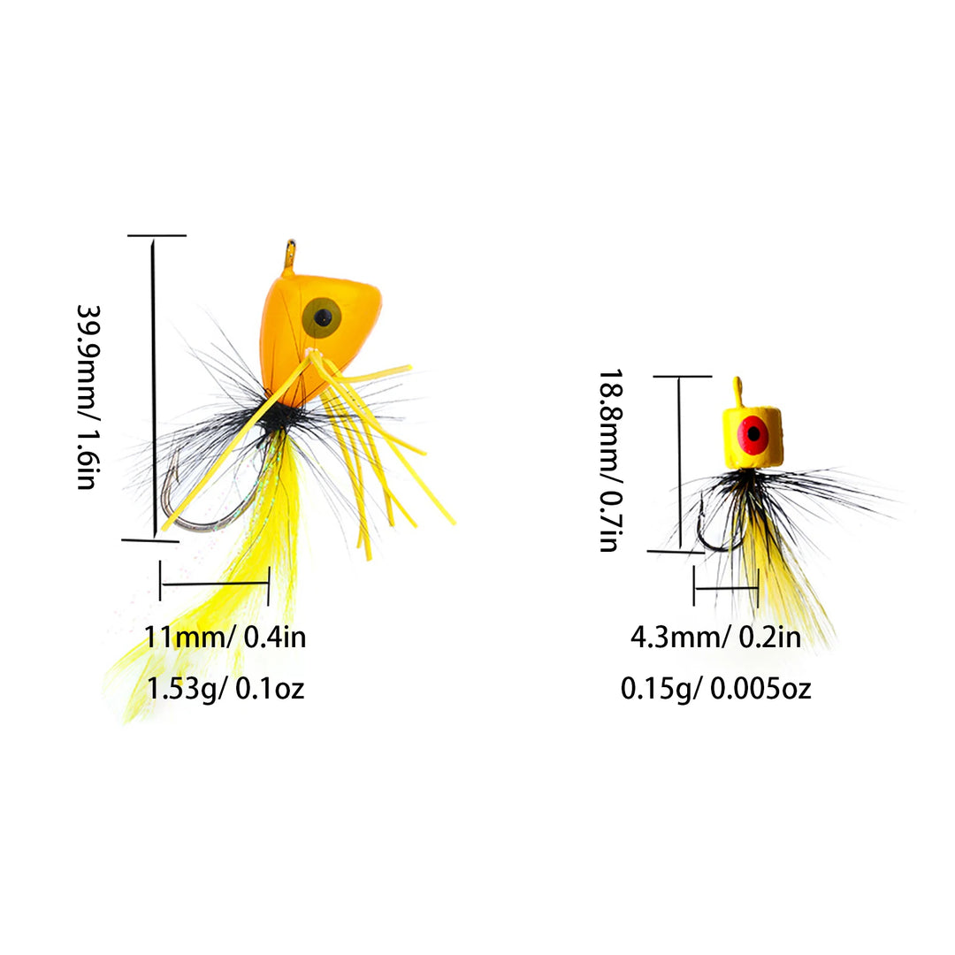 Fly Fishing Lures Fishing Popper Realistic Outdoor Fishing Lures with Hooks for Salmon Bass Panfish Fishing Lures for Bass