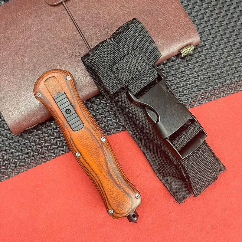 BM Knives 3300 Quick OTF A016 TechKnife 440C Steel wooD Handle EDc  camping survival Pocket knives