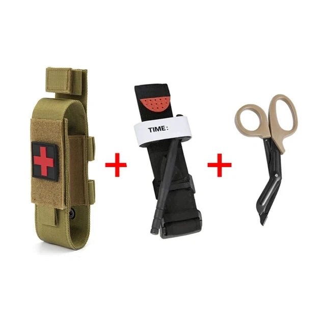Tactical Outdoor First Aid Kit Tourniquet Molle Survival Kit Pouch Nursing Rack Medical Equipment Scissor Bag Outdoor gear