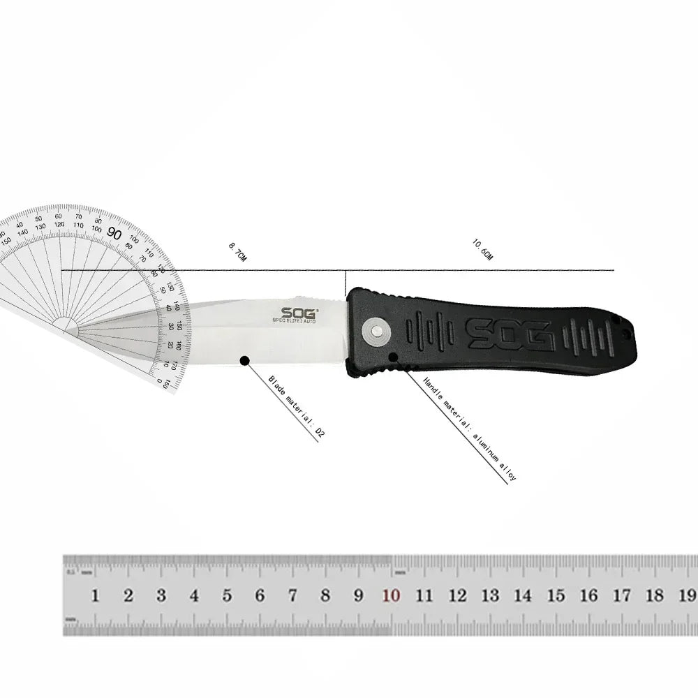 Spec Elite Satin Plain AUS-8 Pocket Folding Knife Outdoor Tactical Hunting Knife Camping Hiking EDC Pocket Knife Men's gift