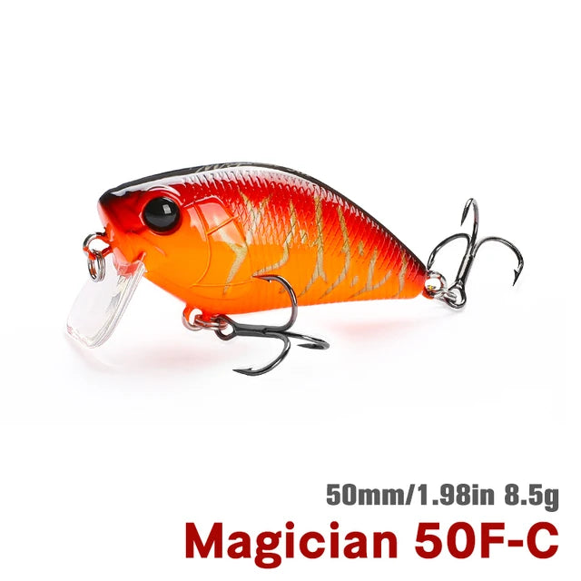 TSURINOYA DW116 50F Crankbait Fishing Lure Magician 50mm 8.5g Shallow Range Floating Crank Artificial Hard Basts Pike Bass