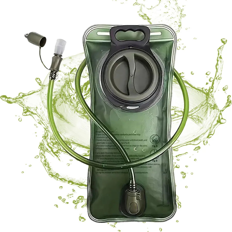 One click quick release water bag 1.5L-3.0L mountain backpack leak proof water bag, suitable for camping and hiking