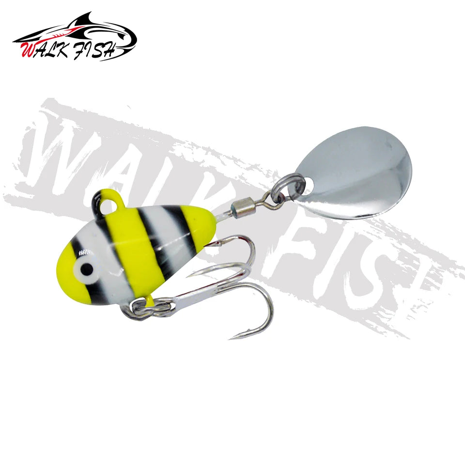 WALK FISH 10g/2.1cm Spinnerbait Vibration Fishing Lures Metal Vib Artificial Bait Spinning Swimbait Sea Carp Fishing Accessories