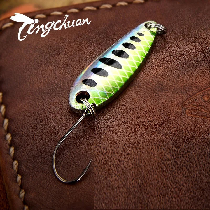 Fishing Metal Spoon Lure Bait For Trout Bass Spoons Small Hard Sequins Spinner Spoon 2g/2.5g/3.5g/4.5g With Mustad hook Fishing