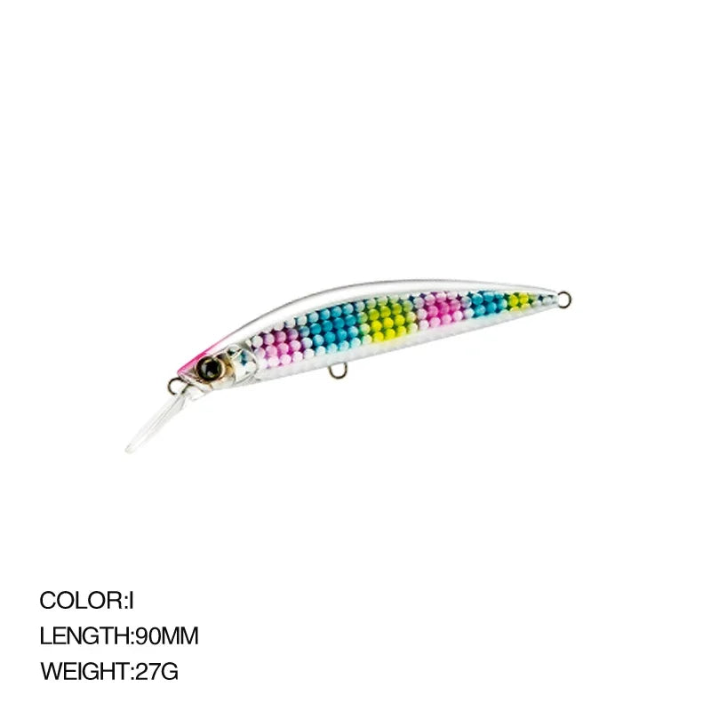 9cm 27g Minnow Fishing Lures Wobblers Crankbaits Jerkbaits Artificial Hard Baits Hooks 3D Eyes for Fishing Carp Pesca Isca