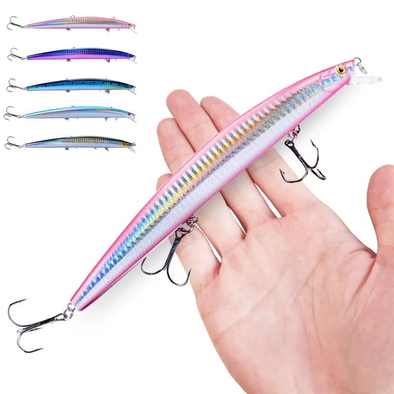 FLYSAND Fishing Lures Fishing Hard Bait Crankbaits Isca Artificial Pesca Sea Wobbler Swimming Baits Big Laser Minnow 18cm/24g