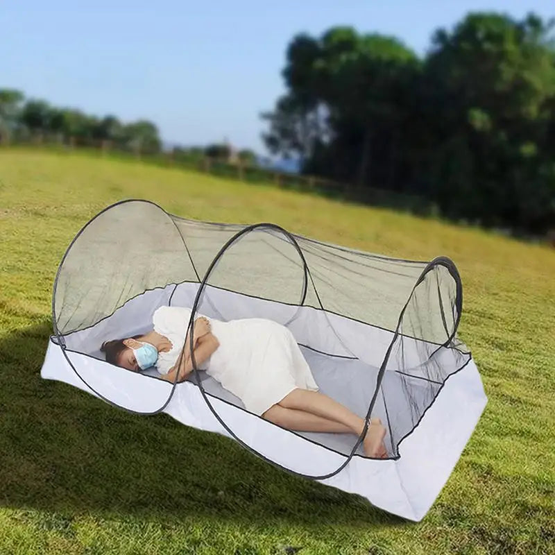 Folding Camping Tent Portable Mosquito Net Mesh Tent Single Person Tent Outdoor Canopy Sun Shelter Camping Mosquito Net Tent