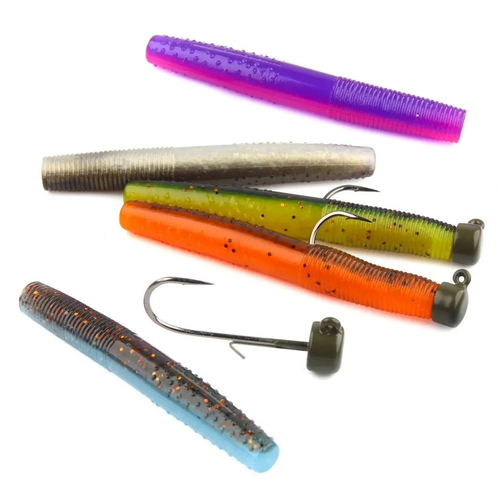 Spinpoler Fat Worm Soft Bait Senko Artificial Swimbait Fishing Lure Ned Rig Wacky Hook TPR Floating Dropshot Weightless Tackle