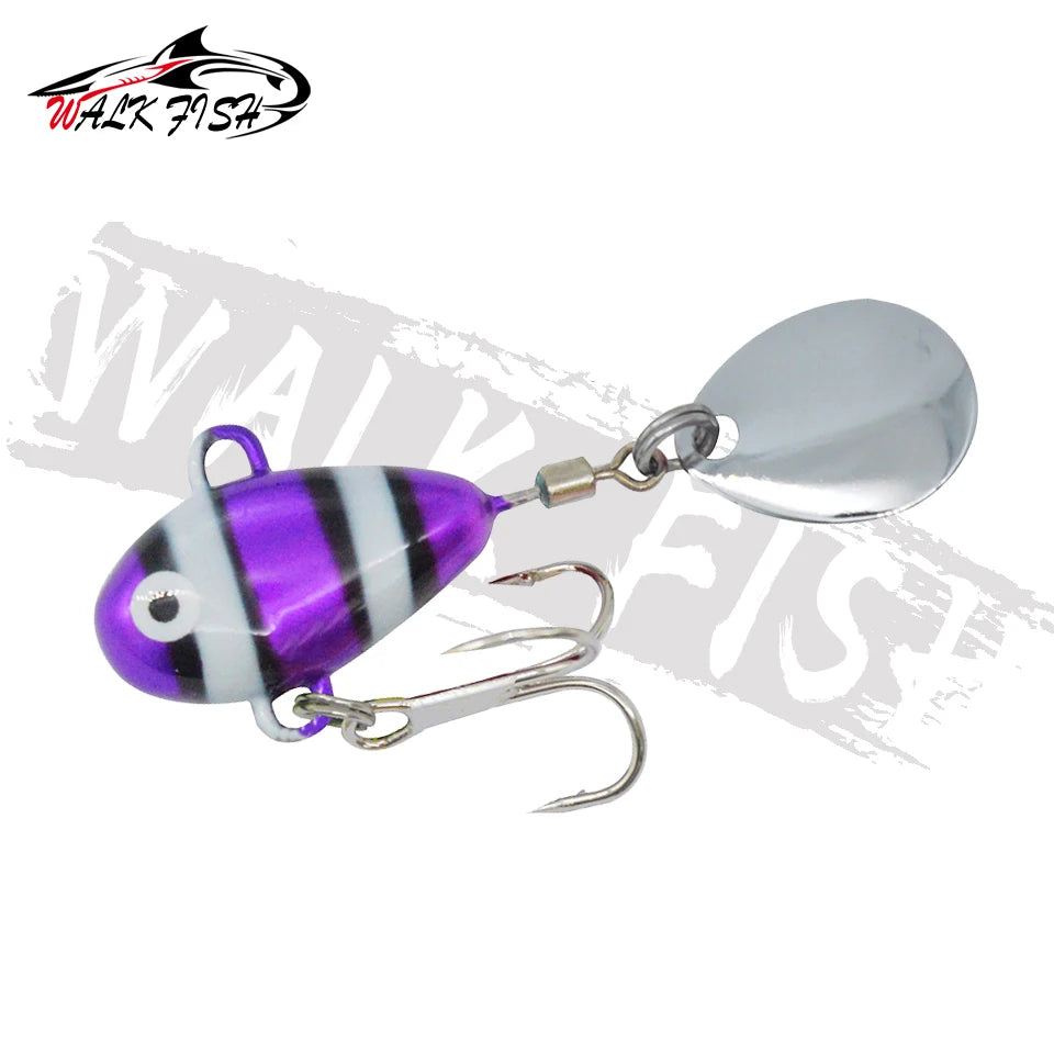 WALK FISH 10g/2.1cm Spinnerbait Vibration Fishing Lures Metal Vib Artificial Bait Spinning Swimbait Sea Carp Fishing Accessories