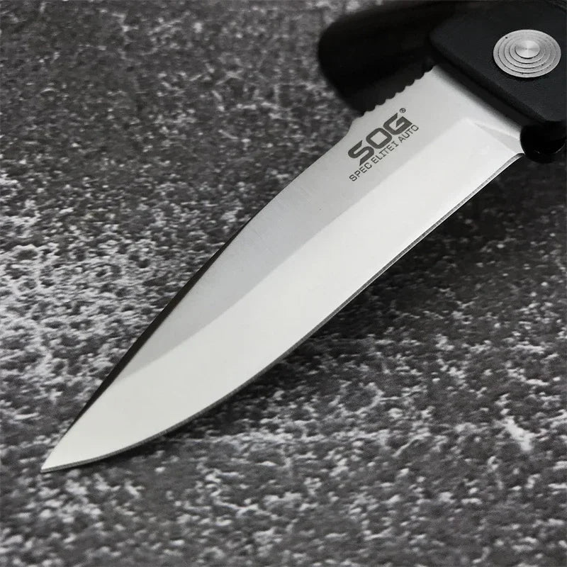 Spec Elite Satin Plain AUS-8 Pocket Folding Knife Outdoor Tactical Hunting Knife Camping Hiking EDC Pocket Knife Men's gift