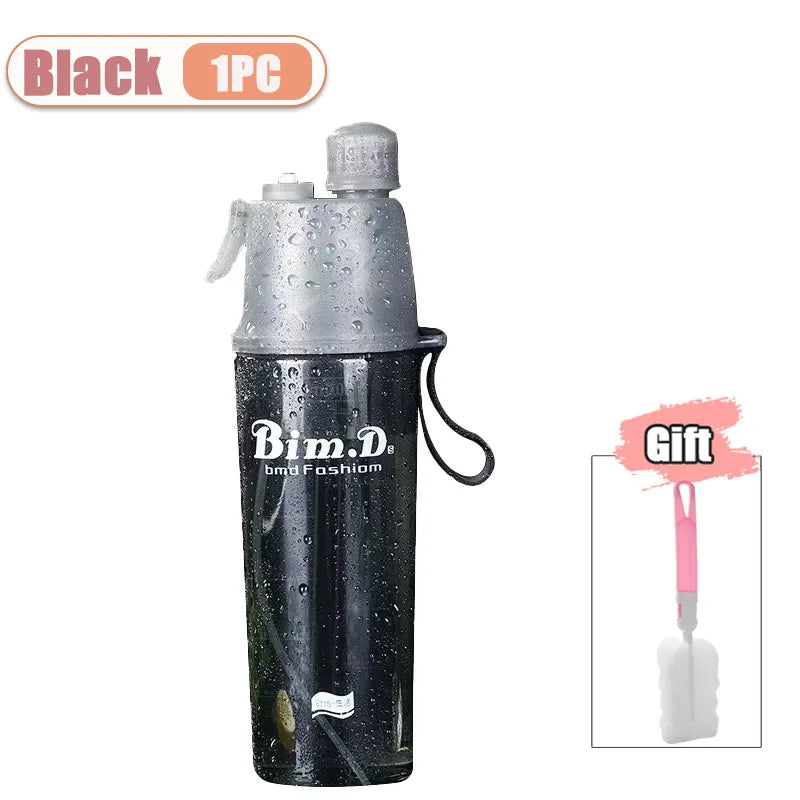 1/2PCS Spray Water Bottle for  Summer Outdoor Sports Portable Durable  Water Cup Hydration Accessories for Hiking Camping Travel