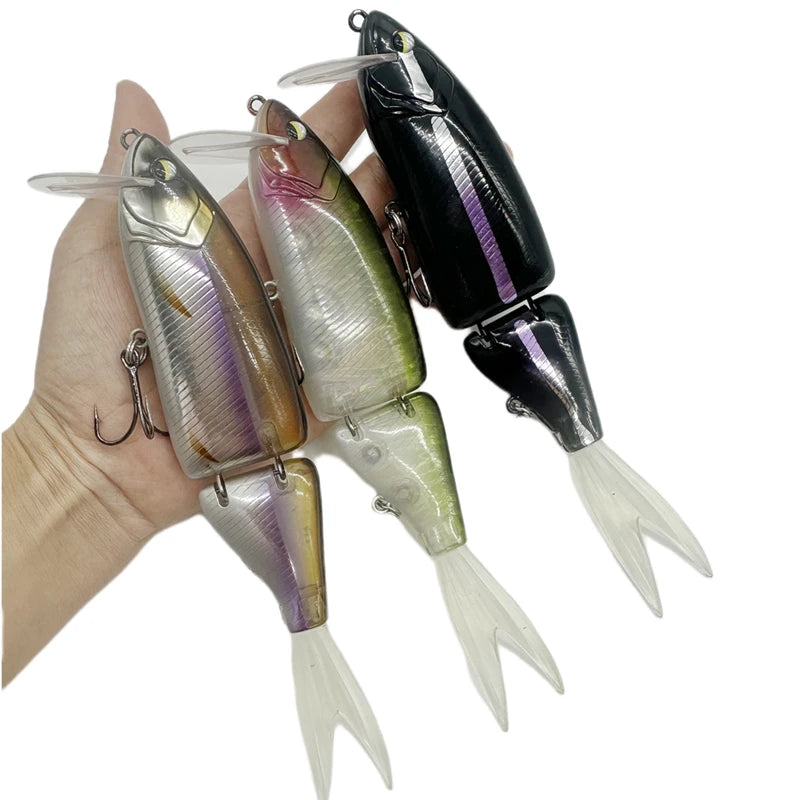 2 Section Fishing Floating Trout  Minnow Lure wake bait jointed Pencil lures Jerkbait Swimbait Predator Wobbler Minnow Pike