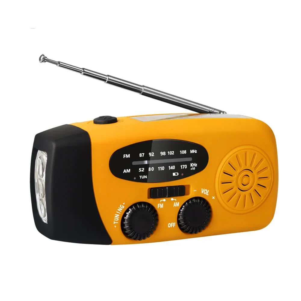 Multifunctional Portable Hand Crank Power Generation Emergency Radio Solar Disaster Prevention FM AM WB NOAA Power Bank