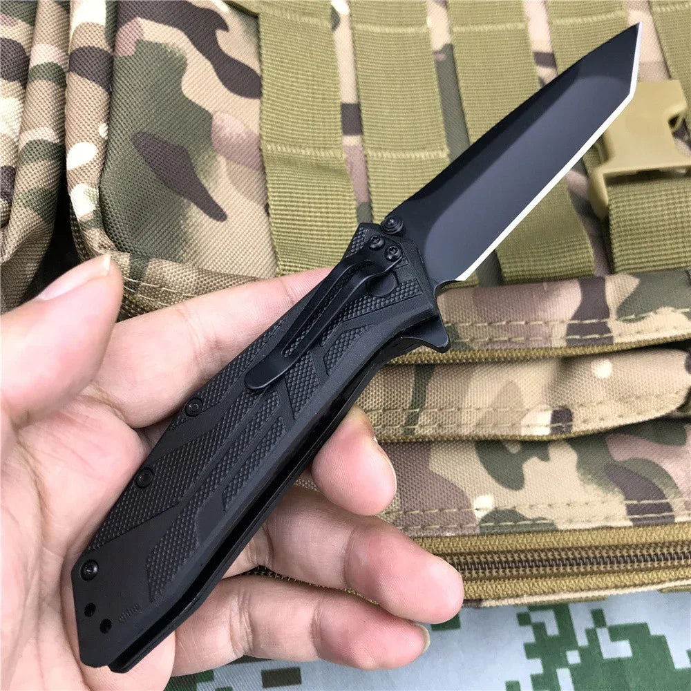 KS Brawler 1990 Camping Hiking Folding Knife Portable Stainless Steel Knife Combat Self Defense Utility Outdoor Pocket