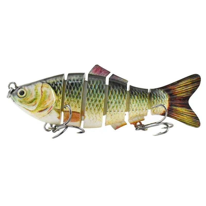 4 Inch 6 Segments Jointed Hard Artificial Fishing Lures Bionic Crankbait Sinking Wobblers Sea Plastic Fishing Accessories Trout