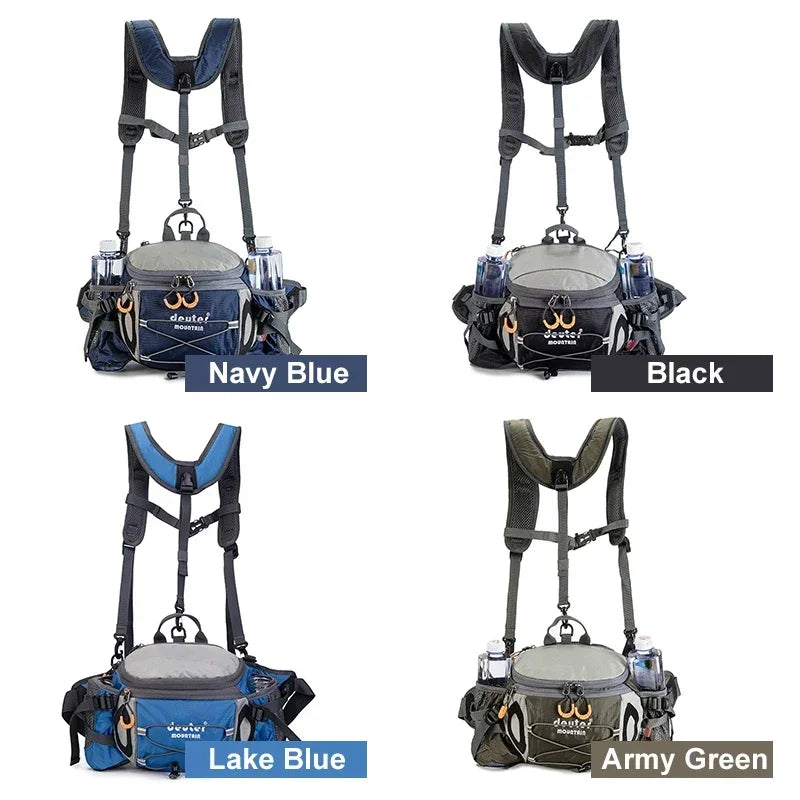 Outdoor Hiking Waist Bag Cycling Mountaineering Backpack Running Water Bottle Pack Waterproof Mollel Bag Camping Fishing Sports