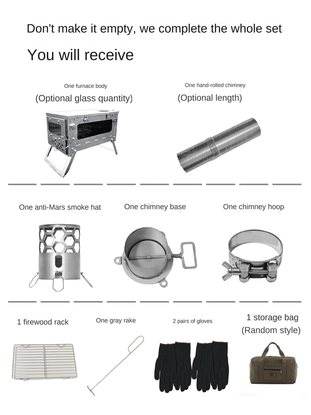 WT Star Ti Titanium Alloy Folding Firewood Stove Hiking Camping Heating Stove