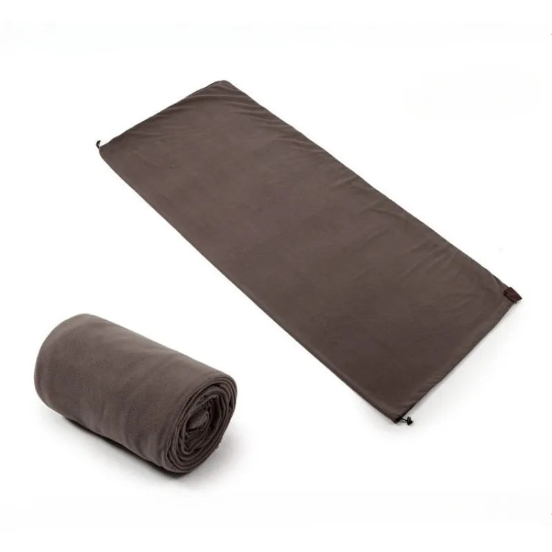 Outdoor Fleece Sleeping Bag 180x80cm Single Down Sleeping Bag Inner Lining Warm Sleeping Bag Outdoor Camping and Travel Supplies