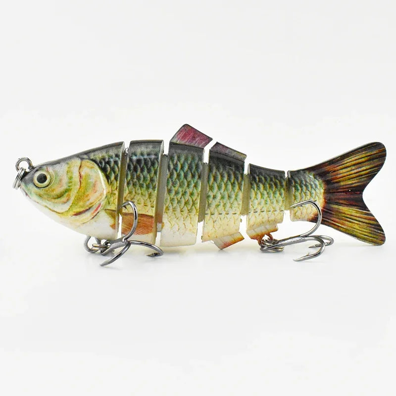 4 Inch 6 Segments Jointed Hard Artificial Fishing Lures Bionic Crankbait Sinking Wobblers Sea Plastic Fishing Accessories Trout