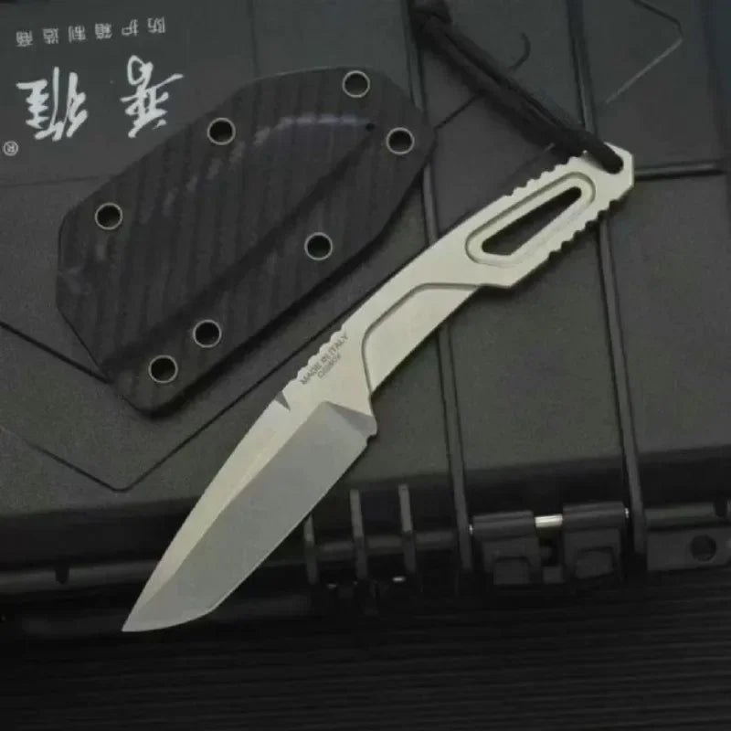 NEW RAOT Survival Fixed Blade Knife N690 Steel Blade and Handle, Outdoor EDC Tactical Knife Defensive Rescue Knife with Sheath