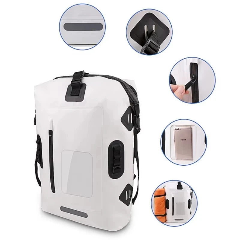 30L Waterproof Dry Bag Fishing Backpack Drift Swimming River Trekking Shoulder Bait Fishing Bucket Gear Diving Rafting Kayak Bag