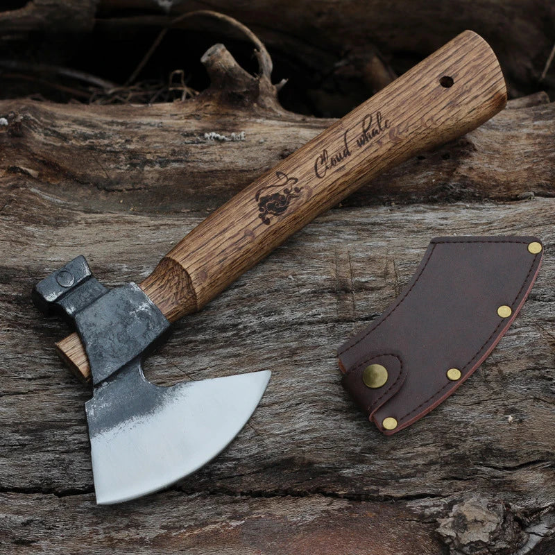 Tactical Survival Axe Camping Self Defense Axes Outdoor Tourist Cut Firewood Hand Axe Multiuse Wooden Handled Hammer Axes