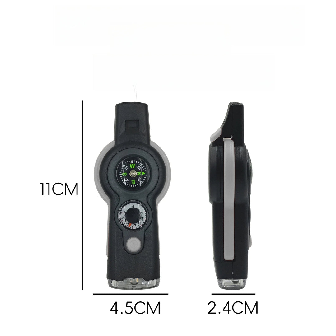 Outdoor Camping 7-In-1 Multi-Function Whistle Survival Whistle Safety Whistle for Hiking Travel Accessories Camping Accessories