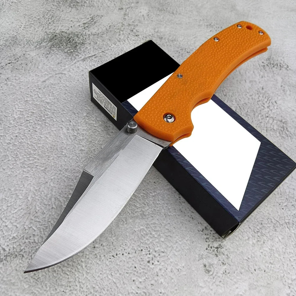 Outdoor EDC Camping Folding Knife 3.5 Satin Plain 8Cr13Mov Blade Nylon Handle High Quality Self Defense Pocket Knives