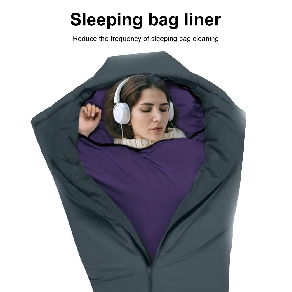 Outdoor Travel High Elasticity Sleeping Bag Liner Travel Sleeping Bag Liner Camping Sleep Sack For Planes Trains Portable Carry