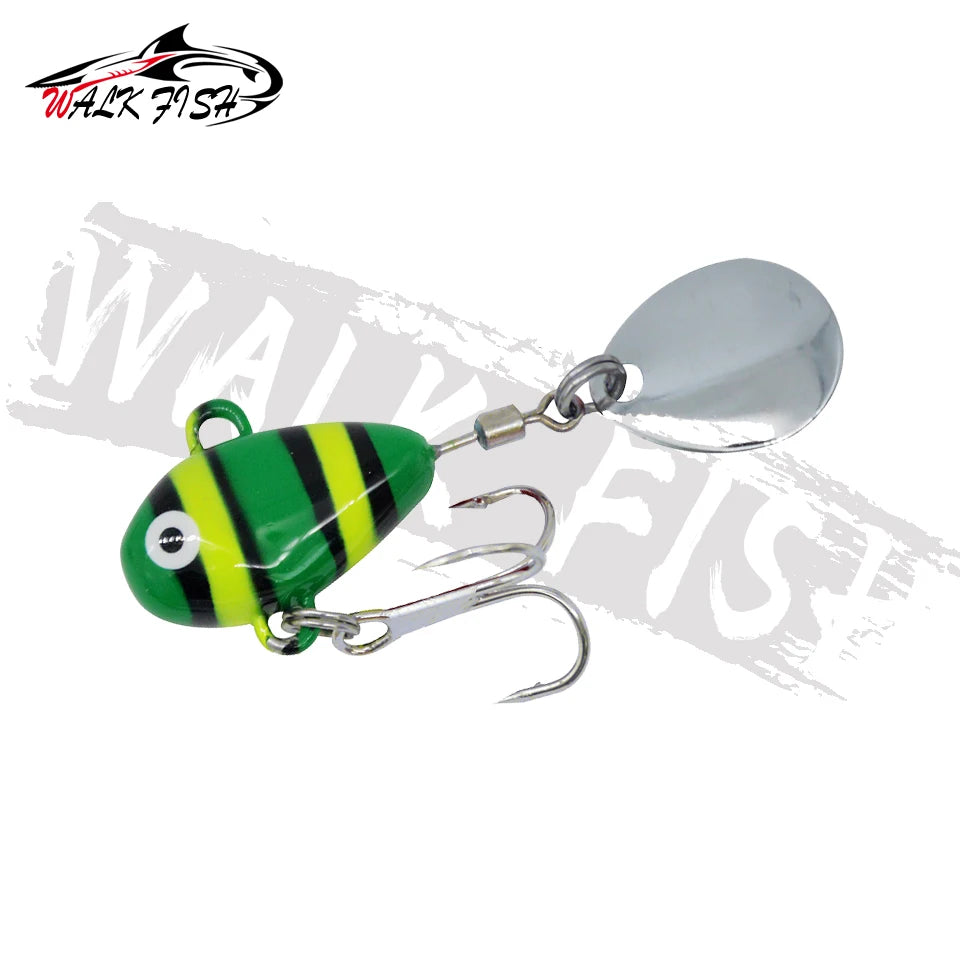 WALK FISH 10g/2.1cm Spinnerbait Vibration Fishing Lures Metal Vib Artificial Bait Spinning Swimbait Sea Carp Fishing Accessories