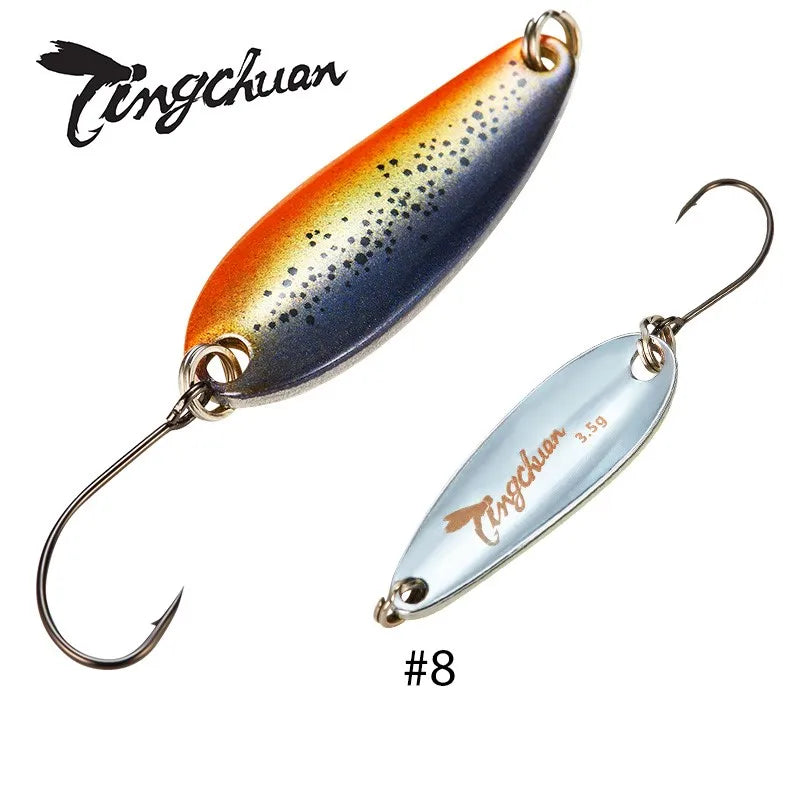 Fishing Metal Spoon Lure Bait For Trout Bass Spoons Small Hard Sequins Spinner Spoon 2g/2.5g/3.5g/4.5g With Mustad hook Fishing