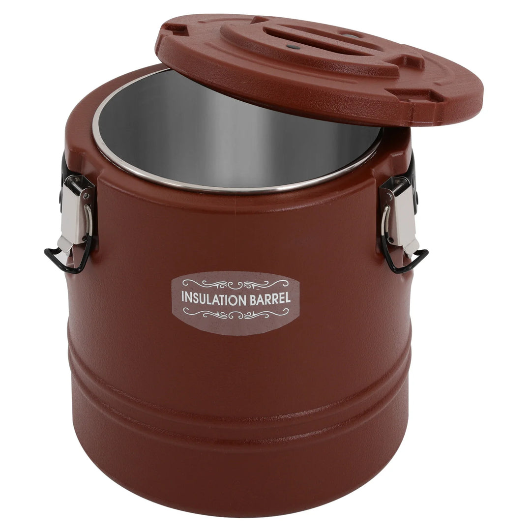 Food Warmer with 15L Capacity, Insulated Stainless Steel Bucket, Sealing Lid, Exhaust Valve, Keeps Food Hot and Cold for Hours