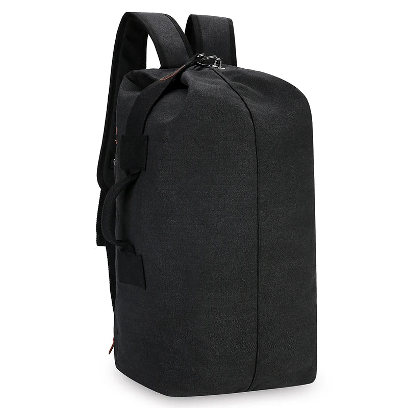 Large-capacity travel backpack, fabric-reinforced, drawstring closure, double-shoulder bag