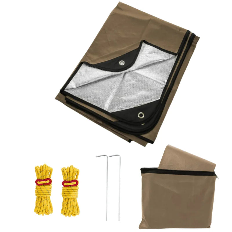 Heavy Duty Emergency Blanket Survival Gear Waterproof Insulated Blanket Emergency Tarp for Camping, Hiking, Bushcraft