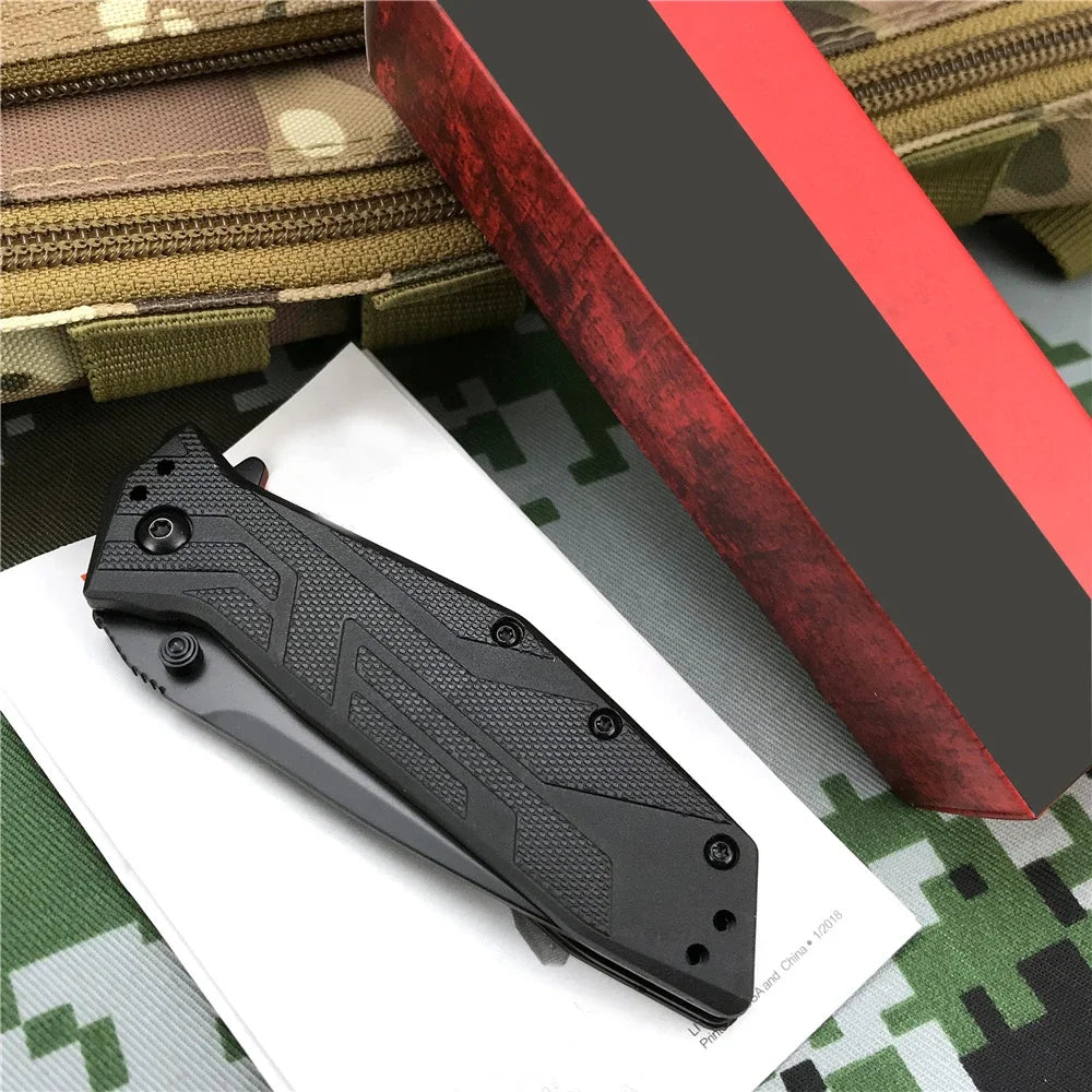 KS Brawler 1990 Camping Hiking Folding Knife Portable Stainless Steel Knife Combat Self Defense Utility Outdoor Pocket