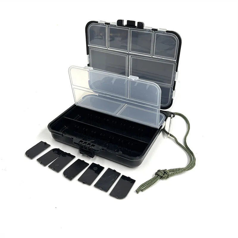 Luya Fishing Gear Box Fishing Accessories Box Double sided Fishing Parts Storage Bait Box Fish Hook Carp Accessories Storage Box