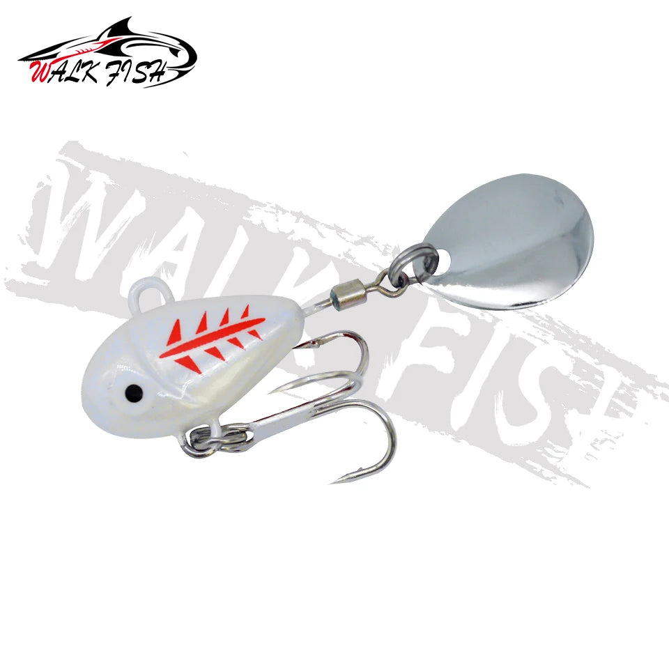 WALK FISH 10g/2.1cm Spinnerbait Vibration Fishing Lures Metal Vib Artificial Bait Spinning Swimbait Sea Carp Fishing Accessories